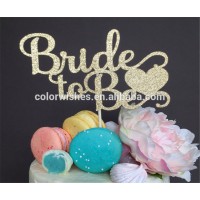 Glitter Paper Bride to Be Cake Toppers Bridal Shower Party Decorations