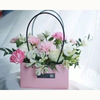 Korean style fashion decoration different shape flower pot custom size kraft paper flower pot