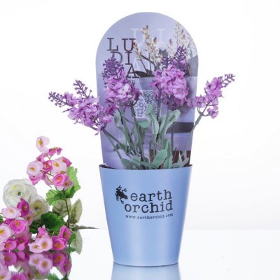 Eco-friendly fashion recyclable branded flower pot custom gift plastic bags