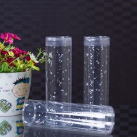 Disposable plastic flower sleeve clear round flower pot