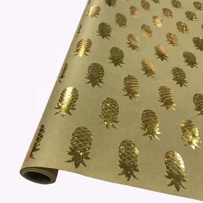 kraft gift wrapping paper ,hot foil stamping kraft paper ,hot foil gift wrapping paper roll